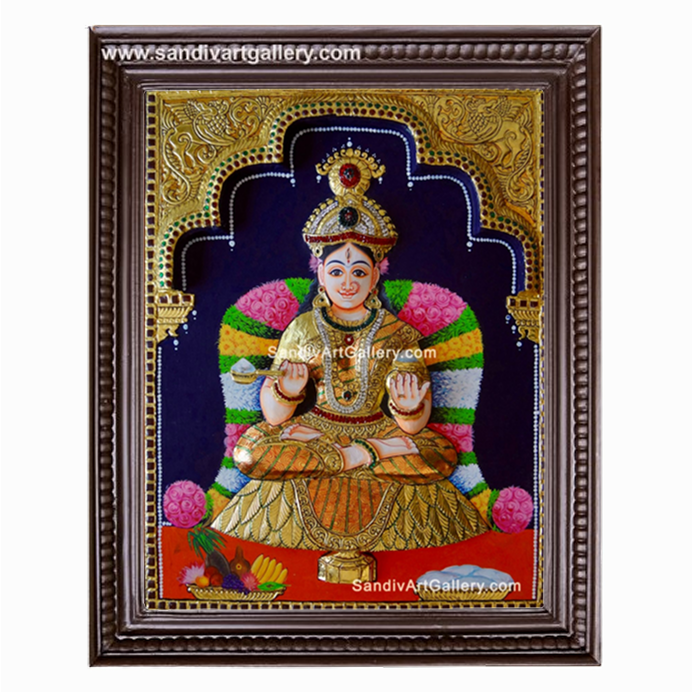 Annapoorani 3D Super Embossed Tanjore Painting